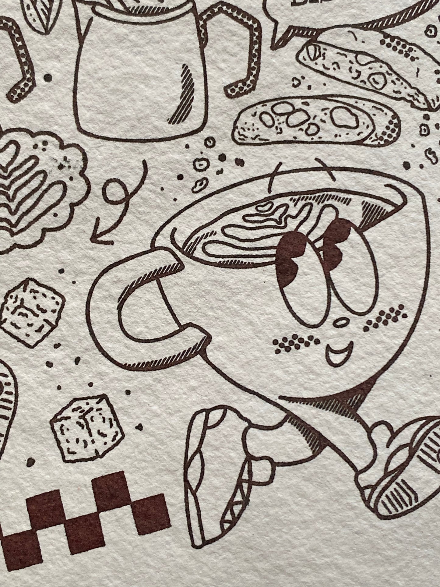 Cappuccino Cotton Printwork