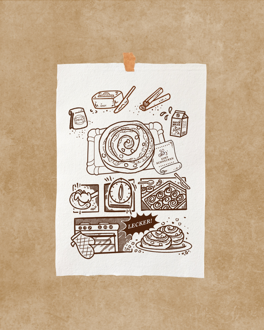 Zimtschnecke Cotton Printwork