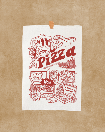 Pizza Cotton Printwork