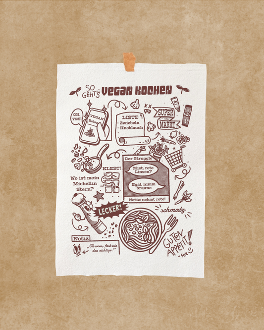 Vegan Kochen Cotton Printwork
