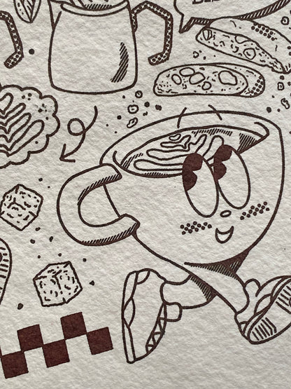 Cappuccino Cotton Printwork