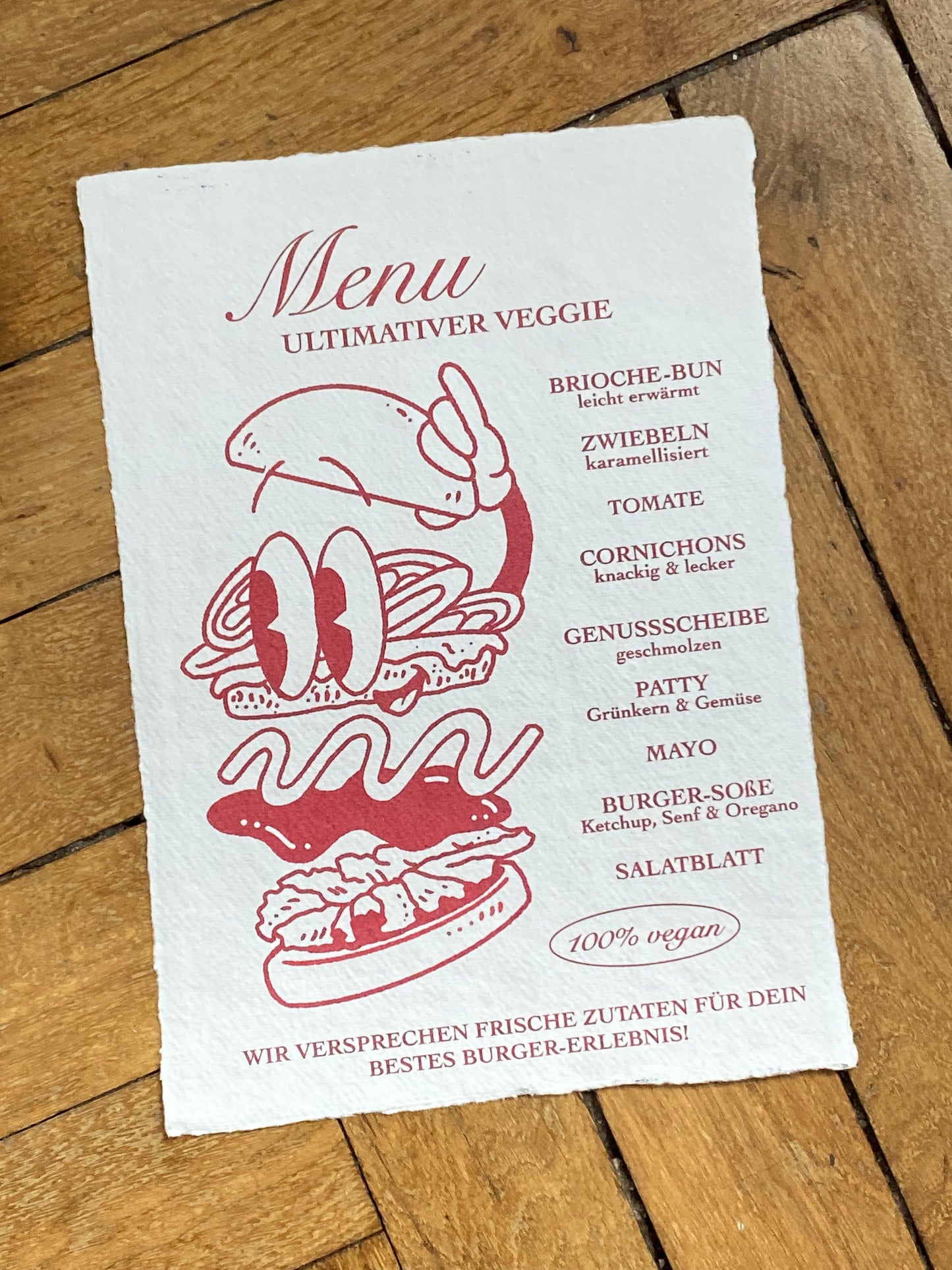 Burger Cotton Printwork