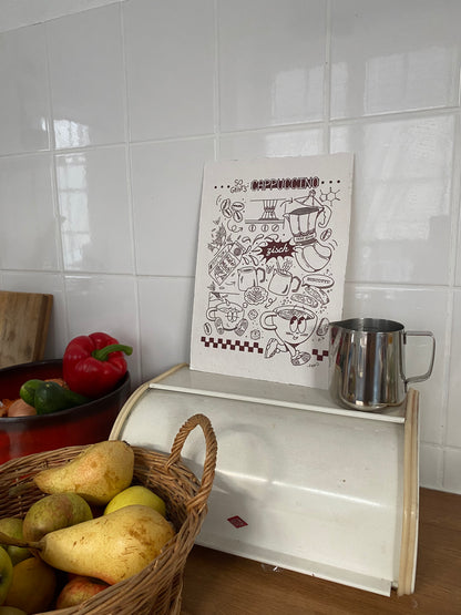 Cappuccino Cotton Printwork