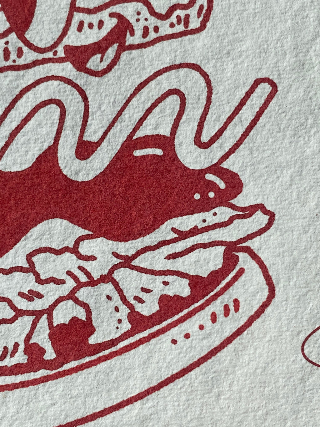 Koohl's print Pizzamotiv Nahaufnahme