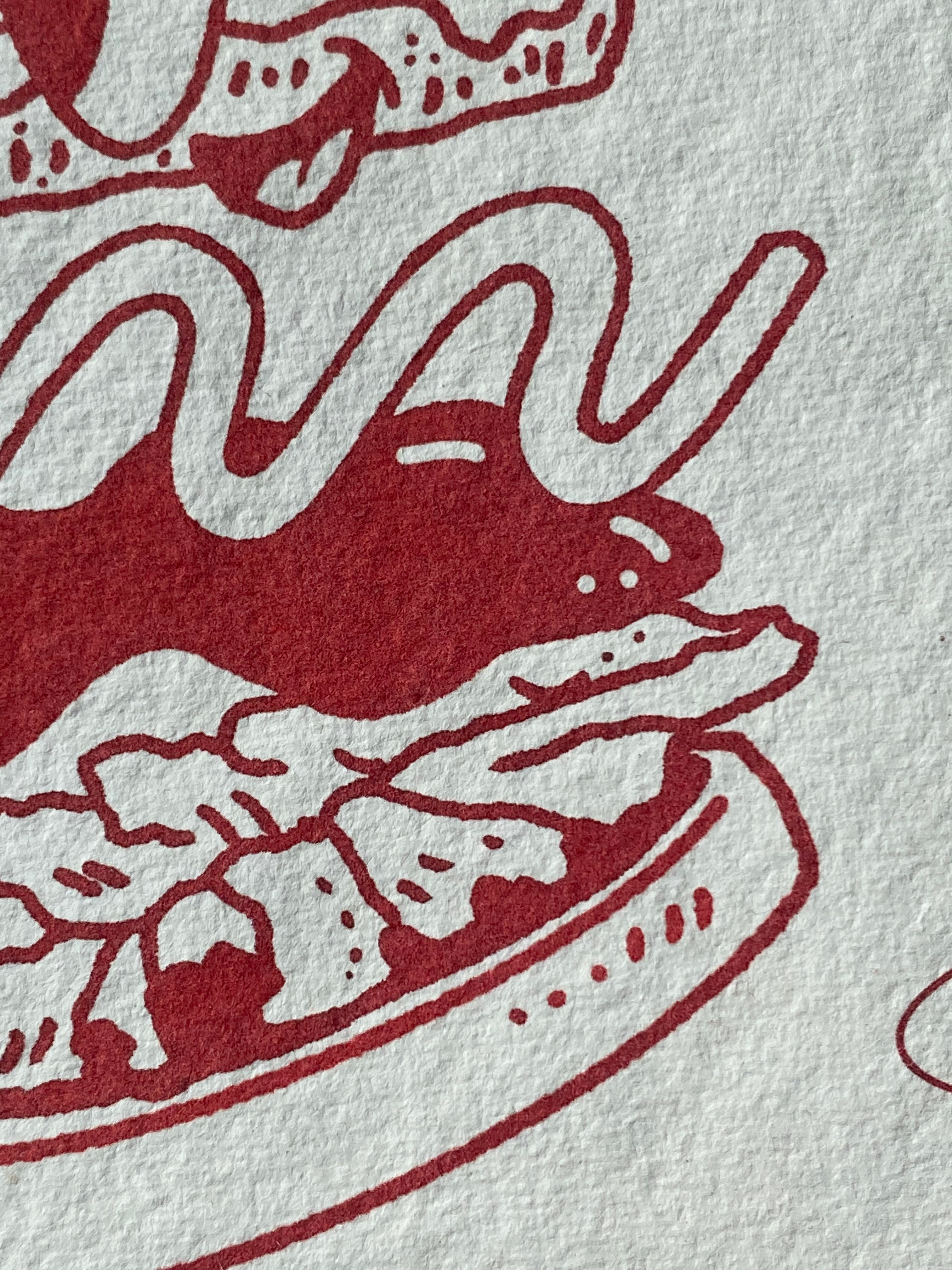 Koohl's print Pizzamotiv Nahaufnahme
