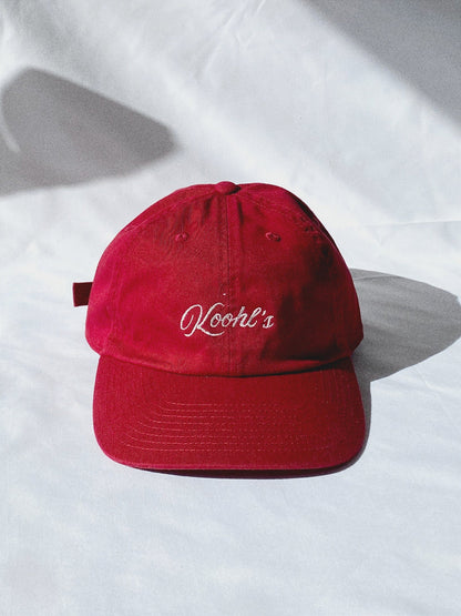 Nachhaltige Cap - Koohlsmotiv, rot, bestickt, Koohl’s Slow Fashion