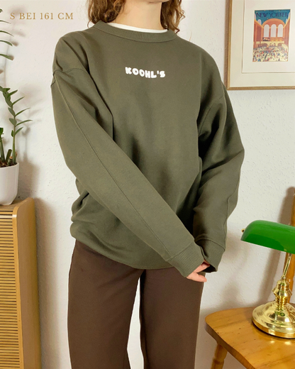 Nachhaltiger Bio-Pullover mit Kaffeemotiv, handbedruckt – Koohl’s Slow Fashion