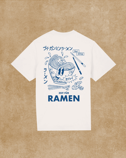 Nachhaltiges Bio-T-Shirt mit Ramenmotiv, handbedruckt – Koohl’s Slow Fashion