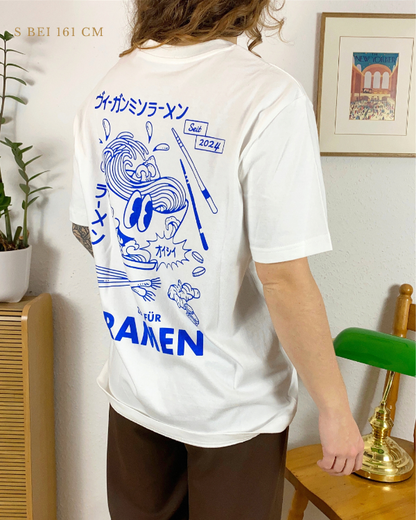 Nachhaltiges Bio-T-Shirt mit Ramenmotiv, handbedruckt – Koohl’s Slow Fashion