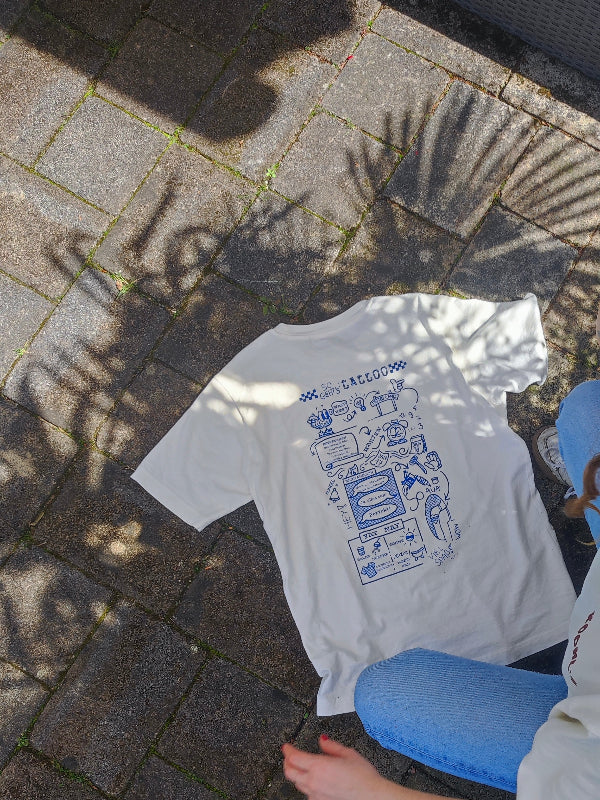 Nachhaltiges Bio-T-Shirt mit Tattoomotiv, handbedruckt – Koohl’s Slow Fashion