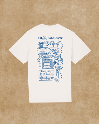 Nachhaltiges Bio-T-Shirt mit Tattoomotiv, handbedruckt – Koohl’s Slow Fashion