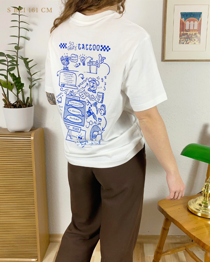 Nachhaltiges Bio-T-Shirt mit Tattoomotiv, handbedruckt – Koohl’s Slow Fashion