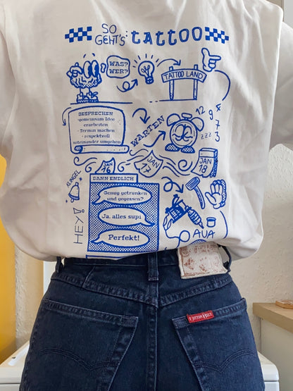 Nachhaltiges Bio-T-Shirt mit Tattoomotiv, handbedruckt – Koohl’s Slow Fashion