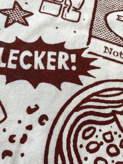 Nachhaltiges Bio-T-Shirt mit vegan kochen Motiv, handbedruckt – Koohl’s Slow Fashion